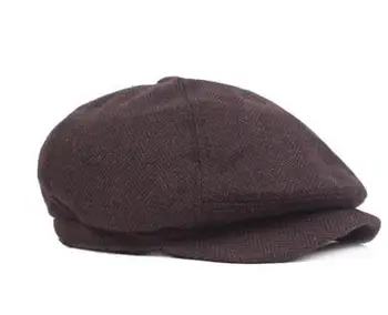 10vnt/siuntos anglija stiliaus žiemos beretė vilnos megztus skrybėlę vyras atsitiktinis lauko skrybėlę vyrų atsitiktinis bžūp 3colors