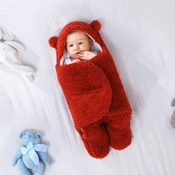 Naujagimio Wrap Antklodės Kūdikių miegmaišis Paketas Naujagimių Sleepsack Medvilnės tirštėti Kokono kūdikių 0-9 Mėnesių