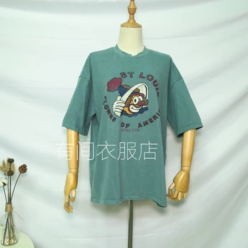 Aukštos kokybės zomšos topai marškinėliai trumpomis rankovėmis marškinėliai atsitiktinis streetwear ilgai viršūnės t-shirt klounas spausdinti moterų drabužių vasaros