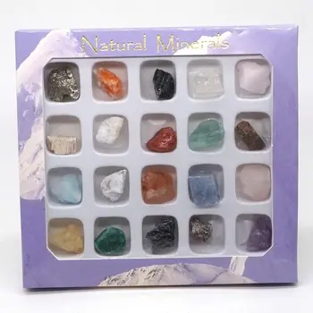 20Pcs Uolienų Kolekcija Sumaišykite Perlus, Kristalai, Natūralus Mineralinis Rūdos Egzempliorių Lange Dekoras