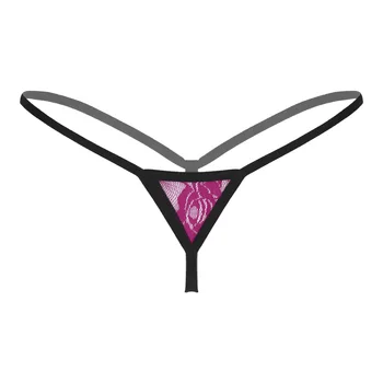 Moterų Seksualių apatinių kelnaičių, permatomas Nėrinių Micro Bikini Diržas ir G-string Mažas Juosmens Nuosėdos Elastinės Juostos T-atgal moteriškas apatinis Trikotažas, Apatiniai drabužiai