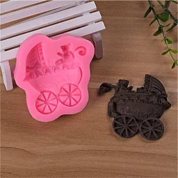 3D Rožinis Bear Kūdikiui Vežimo Automobilių Lankai Muilo Tortas Pelėsių 