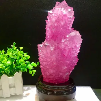 2203g Brazilija rose akmens kristalų rankdarbių (alum crystal) dirbtinis crystal rose akmens kristalų sankaupos