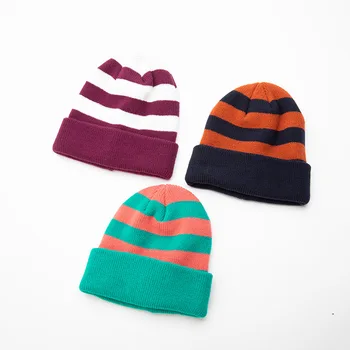 Stripe Beanie Streak Žiemos Skrybėlę Gali Padaryti Logotipo Raidė Kepuraitės Megzti Skrybėlę Šiltą Kepurę Nemokamas Pristatymas