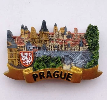 Rankomis dažyti čekijos Prahos Karolio Tiltas 3D Šaldytuvas Magnetai Turizmo Suvenyras, Šaldytuvo, Magnetinių Lipdukų Namų Decortion
