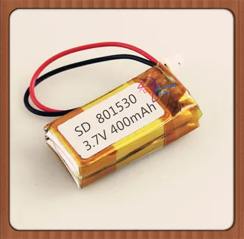 XH2.54), 3,7 V 400mAh ličio polimerų baterija 801530 