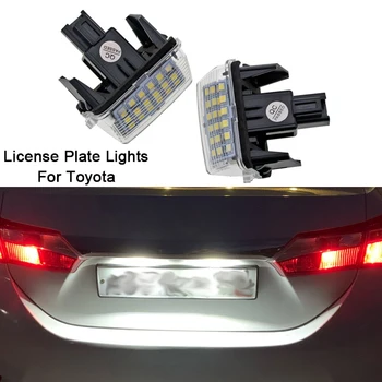 2X LED Žibintai CANBUS Balta Licencijos Numeris Plokštė Lengvųjų Automobilių Luces Lempos Toyota Corolla Yaris/Vitz Camry 