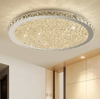 Miegamojo lempa led kristalų lubų lempos apvalios paprasta šiuolaikinės šiltų namų, miegamojo, vaikų kambario šviestuvai