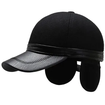Žiemos šiltas earmuffs bžūp vyriškos kepurės storas šiltas beisbolo kepuraitę žiemos naujas chapeau reguliuojamo dydžio sporto kepurės slidinėjimo kepurė tėtis skrybėlės