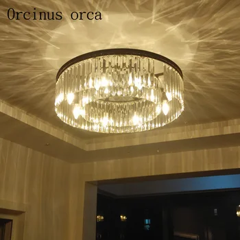 Šiuolaikinės kristalų lubų lempa miegamojo kambarį vestuvių kambaryje šilta ir romantiška Europos stiliaus turas kristalų lempos nemokamas pristatymas