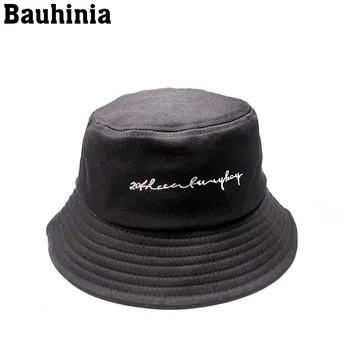 Bauhinia Hip-Hop Kibirą Skrybėlių Mados Streetwear Lauko Laiškas Spausdinti Atsitiktinis Universalus Žvejys Unisex Kibirą Bžūp Paprasta Skrybėlės