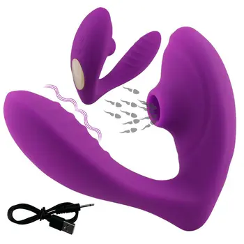Nešiojami stipri siurbimo spenelių vibratorius korektorius moterų masturbacija prietaiso klitorio stimuliatorius USB suaugusiųjų sekso žaislai poroms