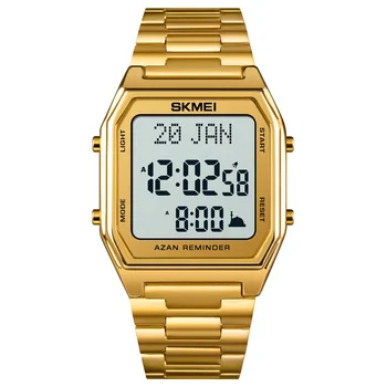 SKMEI Originalus prekių vyriški Laikrodžiai Luxxury Skaitmeninių Elektroninių Laikrodžių Mados Naujų Bttery Kartą Priminti Laikrodis Vyras Plieno Laikrodis