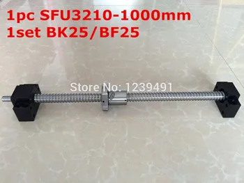 SFU3210 - 1000mm ballscrew su tikslu apdirbta + BK25/BF25 Paramos CNC dalys