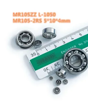 5pc Micro Guolių MR105ZZ L-1050 MR105-2RS Dydis 5 * 10 * 4 mm guoliai transm JSK