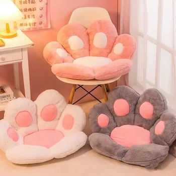 Tatamio Pink Cat Leteną Pagalvėlė Ilgai Pliušinis Kėdės Atlošas Atgal Pagalvėlės Patogiai Storio Išmatose Užpakalis Office Pagalvėlės, Namų Dekoro
