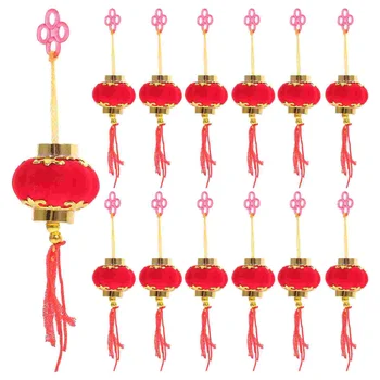 Žibintai Kinijos Raudonųjų Žibintų Šalies Metų Kabo Festivalio Papuošalai Pavasarį Mini Palaima Džiaugtis Papuošalai Žavesio Kerai Likimo