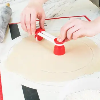 Plastikinis Kompasas-Formos, Banguotas Supjaustyti Cookie Cutter Konditerijos Cutter su Reguliuojamu Sukasi Maisto Klasės 