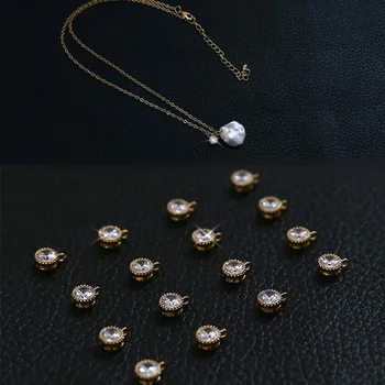 6pcs korėjos Prabanga Vario apkalos cirkonis Auskarai Moterims Moteriški mini pendantjewelry medžiagos, karoliai, apyrankės priedai