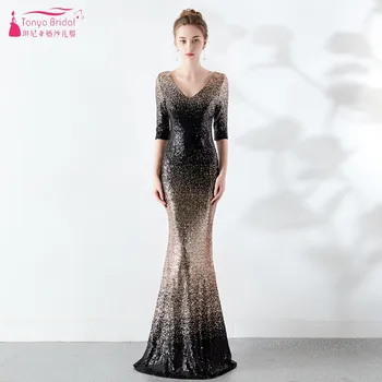 Sparkly China Undinė Liemenė Ilgai Bridesmaid Dresses Greitas Pristatymas Žavinga Vestuvių Suknelė JQ305