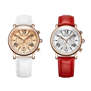 2018 m. Naujo Dizaino Moterų Kvarciniai Laikrodžiai Odos Montre Femme Ponios Suknelė balta raudona spalva Watch Verslo Laikrodis Naujas Atvykimas