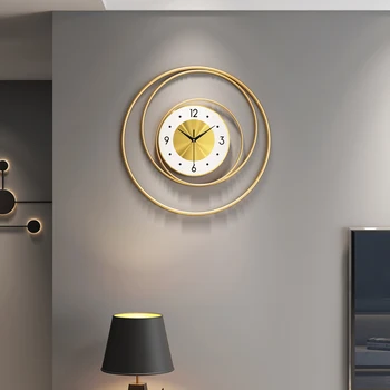 Dideli Šiaurės Modernaus Dizaino Sieninis Laikrodis Minimalistinio Dekoro Metalo Aukso Sieninis Laikrodis Kambarį Kūrybos Lazdelė Klok Namo Žiūrėti JJ60WC