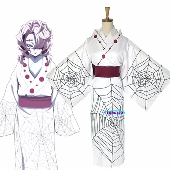 Anime Demon Slayer Kimetsu Nr. Yaiba Voras Rui Motinos Sesuo Cosplay Kostiumų Mens Pilnas Komplektas Kimono Kostiumas Helovinas Šalis