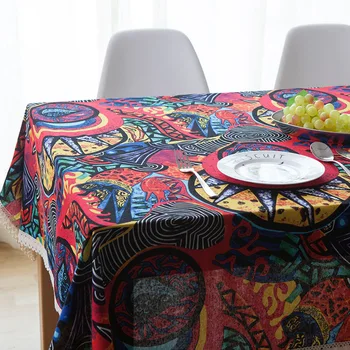 Viduržemio jūros regiono restorane, kvadratinė staltiesė Pietryčių Azijos etninės Čigoniško stiliaus medvilnės ir lino audinys kavos stalo staltiesė