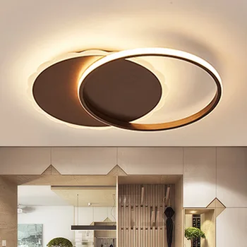 šiuolaikinių led lubų šviesos pritemdomi Akrilo Umbra aliuminio Lempa kūno kambarį restoranas nuotolinio valdymo apdailos AC220V