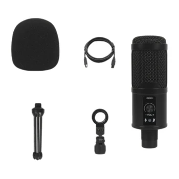 Populiariausi Pasiūlymai BM65 USB Kondensatoriaus Mikrofonas Studio Žaidimų Stream Dainuoti Karaoke Mikrofonas PC Kompiuteris Įrašymo Mic Kostiumas