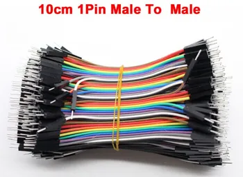 400pcs/daug 10cm 2.54 mm 1pin Vyrų Vyrų jumper wire 