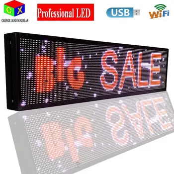 40x9 cm Programuojamas-lauko-7-spalva-valcavimo-reklamos-led-ženklas-ekranas-Wi-fi-6000 Nitų led ekranas