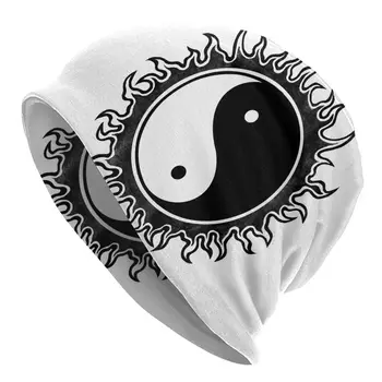 Yin Yang Saulės Suaugusiųjų Megzti Skrybėlę Puloveris Dangtelis Patogus Suaugusiųjų Vyrų Moteris Megzti Skrybėlę