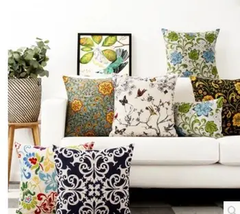 neoklasikinis sodo žiedų pagalvėlė padengti derliaus gėlių užvalkalas dekoratyvinis sofos pagalvės dangtelis atlošas patalpų