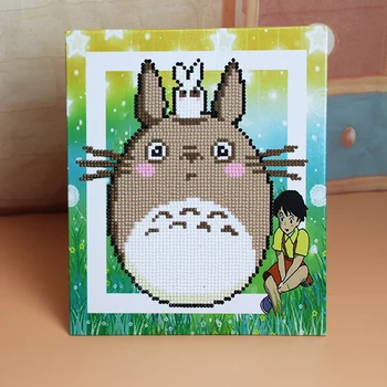Diamond Tapybos Rinkinys Vaikams Totoro 5D Diamond Tapyba Visą Raundą Siuvinėjimo Gyvūnų Mozaikos Kryželiu Rinkinys Nuotraukų Rėmelis