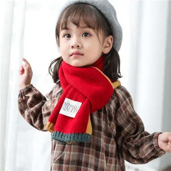 Korėjos Versija Mažas Spalvų Kontrastas Vaikai Vilnonis Šalikas Rudens Žiemos Naujagimį, Mergaičių, Kūdikių Berniukų Mezgimo Šiltas Šalikas