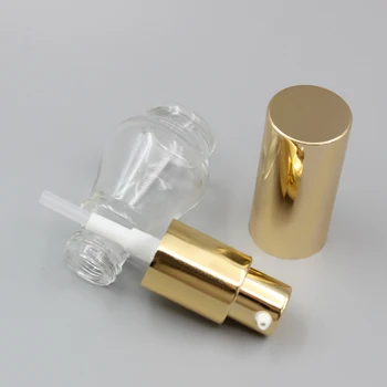 Moliūgas Formos 10 ml skaidraus Stiklo Ampulės Losjono Siurblys Butelis, Tuščias Kosmetikos Pakuotės Su Siurblio