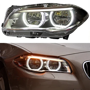 Tinka BMW 5 serija 2011-2017 F10/F18 žibintai modifikuotų 5 serijos angel eye LED dieniniai žibintai priešakinių šviesų