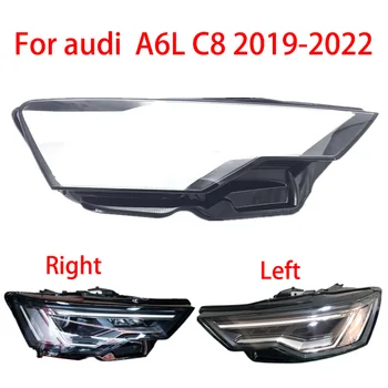 Žibinto Dangtelį Aišku, Lempos Atspalvis organinio stiklo priekinio Žibinto Korpuso Pakeitimas Originalių Automobilių Objektyvas, lempų Gaubtai, skirtas Audi A6L C8 2019-2022