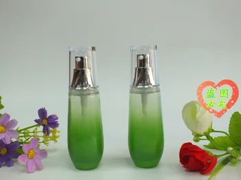 100pcsHigh-end stiklo 40 ml kosmetika buteliai,40ml žalia tuščią buteliuką ,40ML stiklo buteliai su dangteliais, didmeninė
