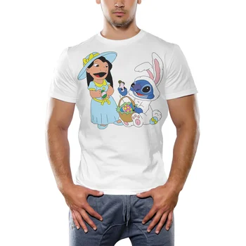 Vasaros Disney Anime Dygsnio Mielas Juokingas 3D Marškinėliai Viršuje Vyrų Prarasti Plius Dydis Hip-Hop Trumpas Rankovės Marškinėliai Pora Įgulos Kaklo Viršų