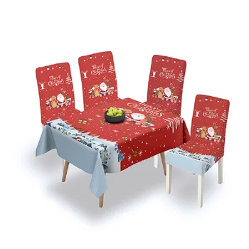 Kalėdų kėdė padengti Namų kėdė padengti Elastinga kėdė padengti Skaitmeninių vietos nustatymo spausdinimo Mielas animacinių filmų modelis Vestuves
