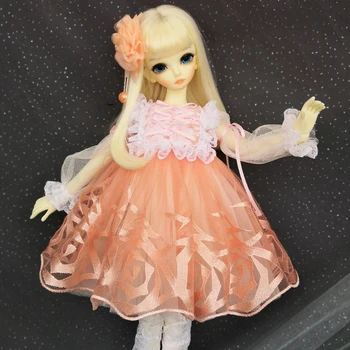 BJD Doll Drabužius Rožinė Fantazija Nėrinių Šalis Princesė Suknelė 1/4 BJD MPD MSD Vakarų Stiliaus Drabužius Lėlės Priedai