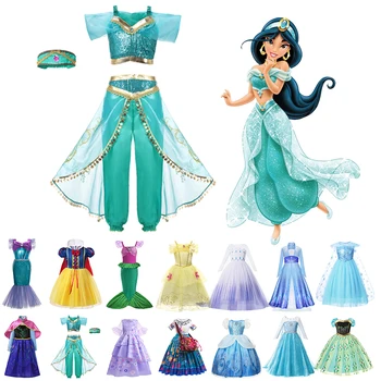 Disney Jasmine Princesė Dress Gimtadienio Karnavalas Cosplay 