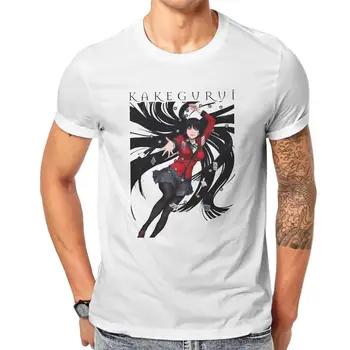 Kakegurui Yumeko Marškinėliai Vyrams 100% Medvilnės Nuostabus T-Shirts Crewneck Japonų Anime Tee Marškinėliai trumpomis Rankovėmis Viršūnes Suaugusiųjų