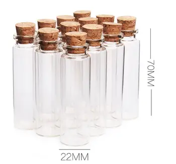 500 x 18ML Aišku, Mažas, Mielas Mini Kamščiamedžio Kamščiu Stiklainių Konteineriai, Mini, Norinčių Butelio Stiklo Amatų