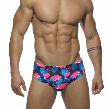 T81 naujas vasaros beach sexy stora mažas juosmens vyrų maudymosi kostiumėliai, juoda spausdinti bikini plaukimo vyrų keltą karšto gėjų vyrų plaukti trumpikės skrynios