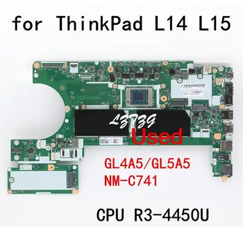 Naudotas Lenovo ThinkPad L14 L15 Nešiojamas Plokštė NM-C741 Su R3-4450 CPU FRU 5B20W77588 5B20W77591